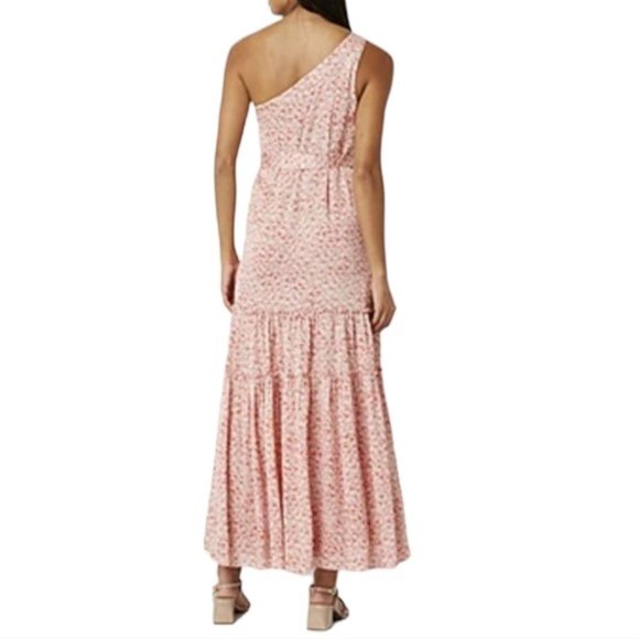 NWT [Ryegrass] Black Flowered Daisy One Shoulder Long Dress - Women's Size 12 - Picture 4 of 16